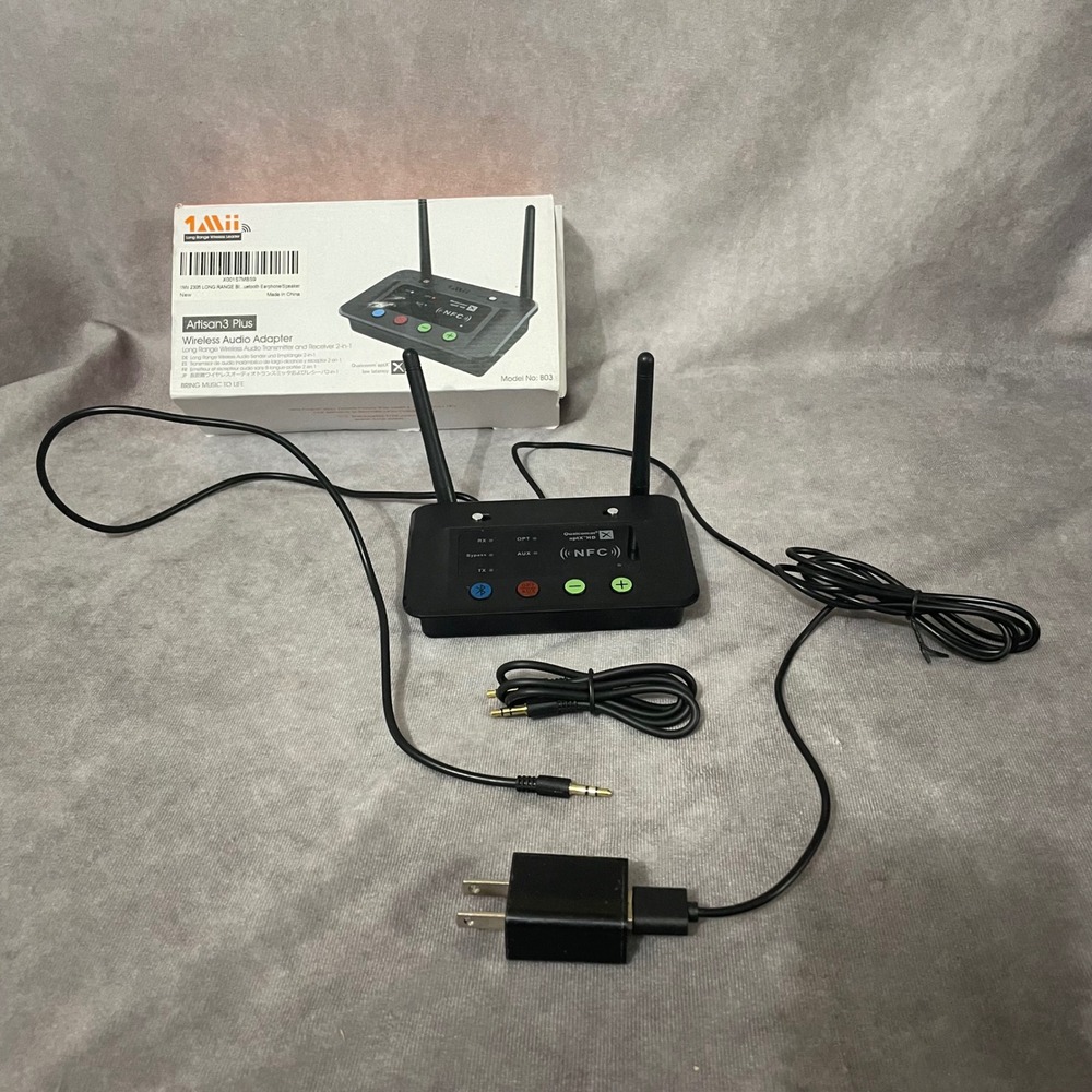 1Mii Artisan3 Plus Wireless Audio Adapter B03 Black Long Range aptX